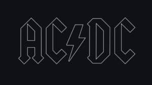 ACDC Logo - Back in Black 1980