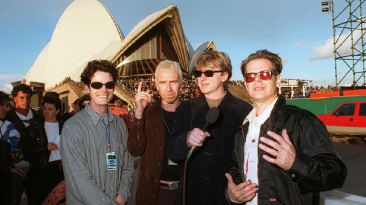 Crowded House in front of Sydney Opera House