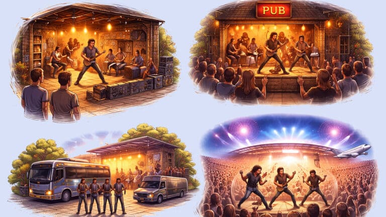 The rise of an Aussie pub rock band illustrated